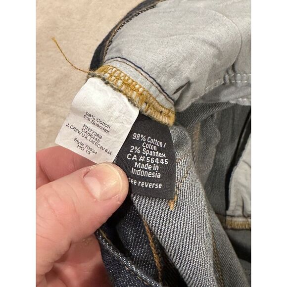 J CREW Womens Jeans Dark Soft Wash Stretch Size 29‎ Toothpick Ankle Skinny - Picture 8 of 16